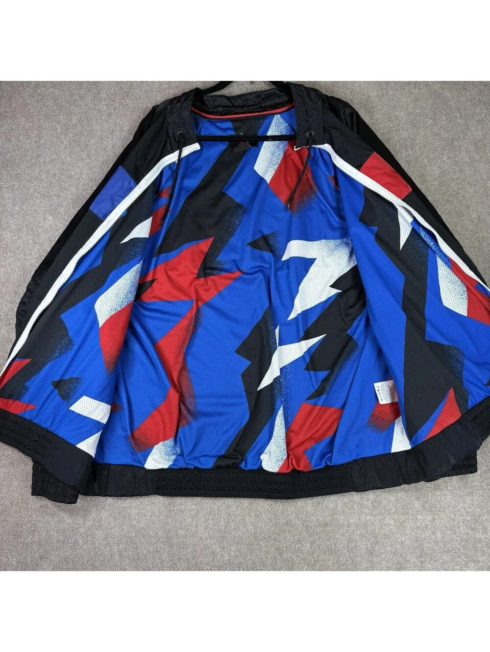 Nike Air Jordan PSG Paris Saint Germain Windbreaker Jacket Black Red Blue XXL 2X